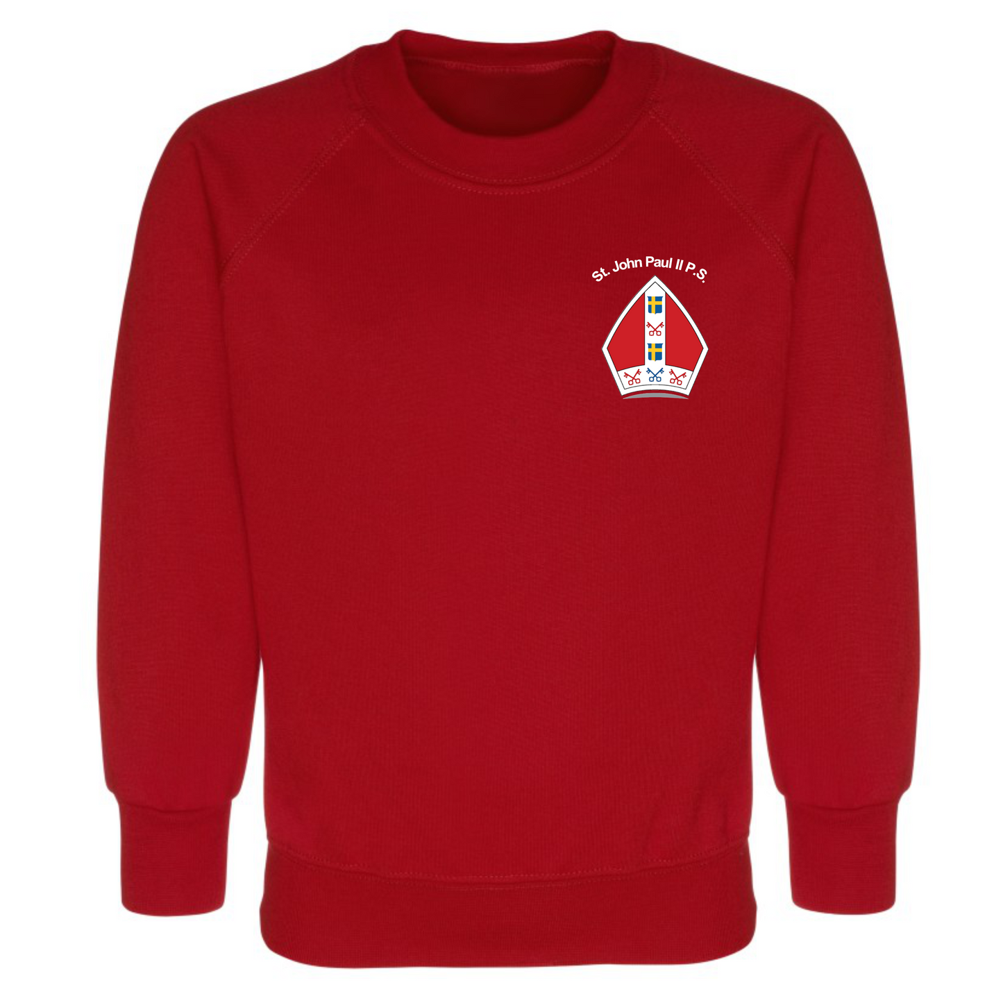 St John Paul II Primary School Glasgow Red Round Neck Sweatshirt