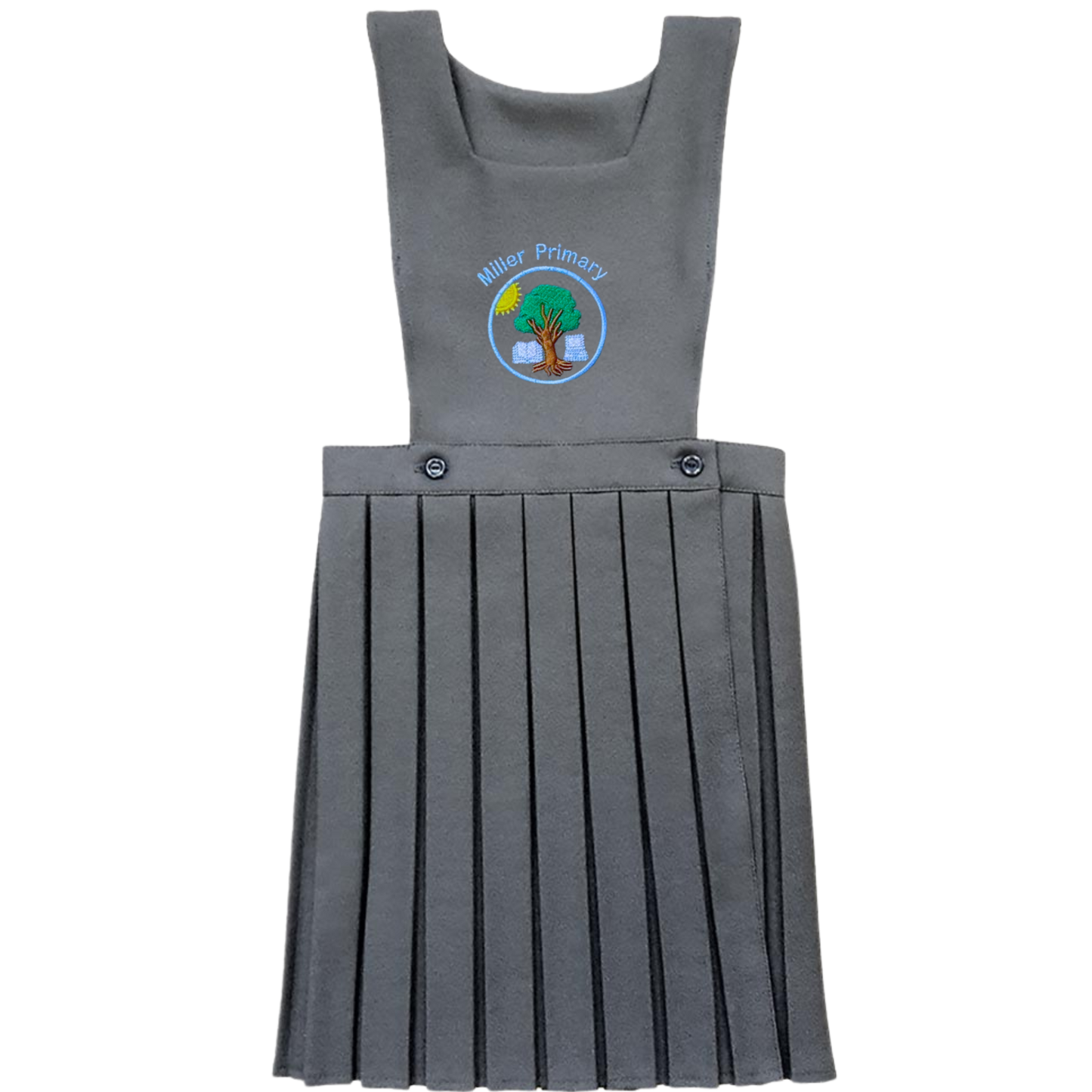 Miller Primary School | Pinafore Bib Light Grey