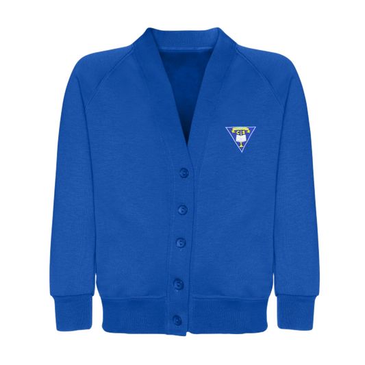 Croftfoot Primary School Cardigan Buttoned Blue