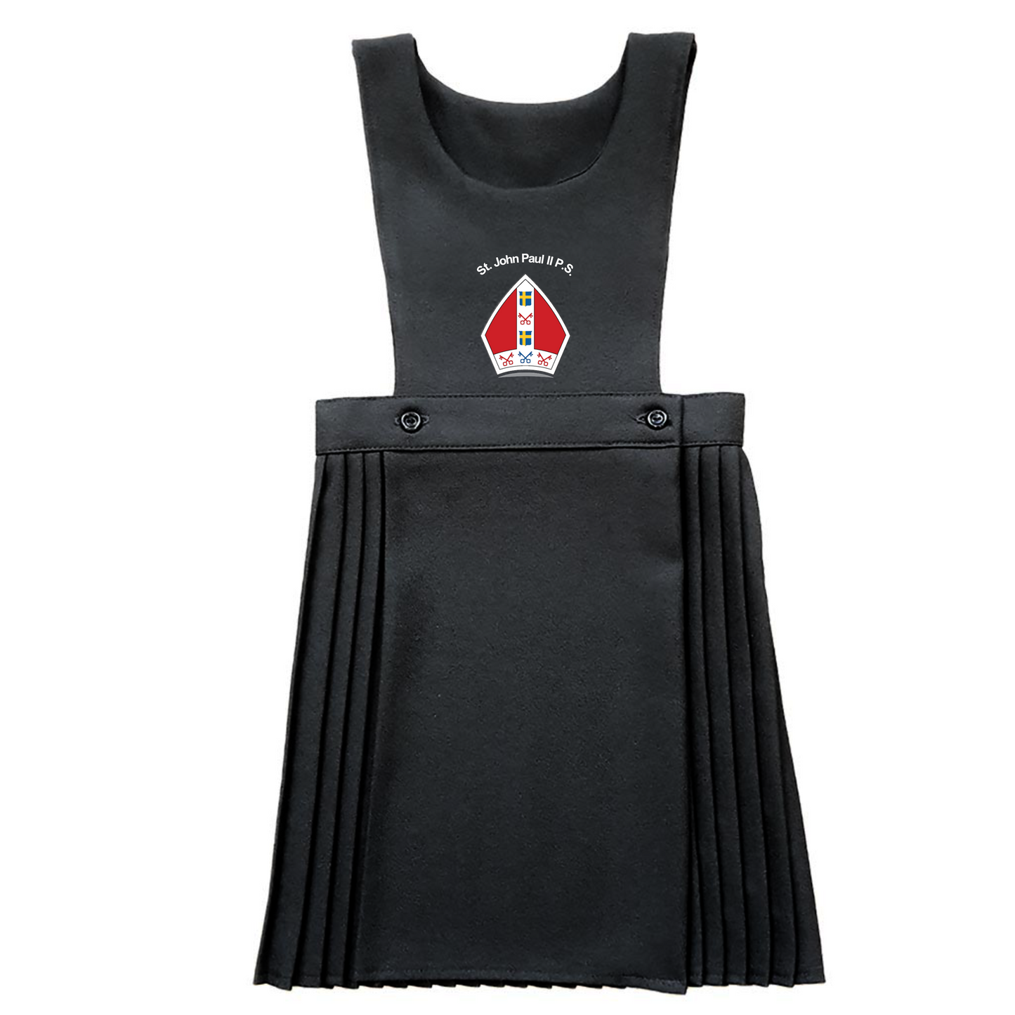 St John Paul II Primary School Pinafore Bib Black